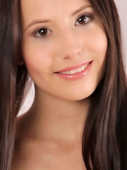 Nubiles.net Vanessa Sky - Hot babe strips off her shorts and bangs her pussy with her fingers